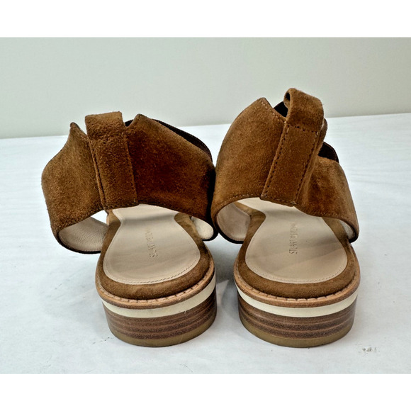 Stuart Weitzman The Topical Elastic Saddle Suede Strappy Sandals Boho 7.5 - Picture 8 of 9